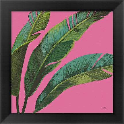 Framed Welcome to Paradise XI on Pink Print
