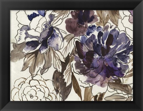 Framed Plum Floral III Print