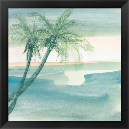 Framed Peaceful Dusk I Tropical Print