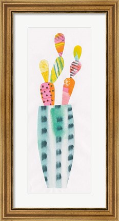 Framed Collage Cactus I Print