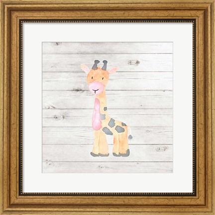Framed Watercolor Giraffe Print