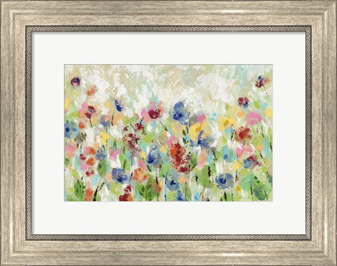 Framed Springtime Meadow Flowers Print