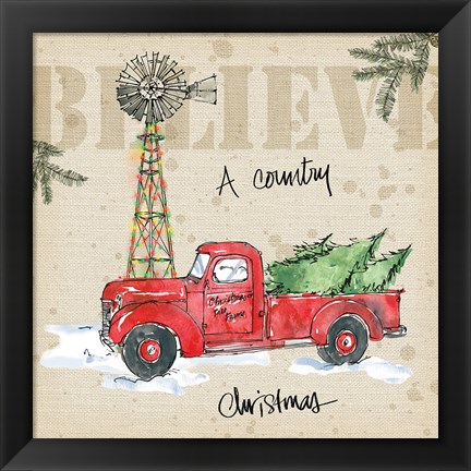 Framed Country Christmas IV Print