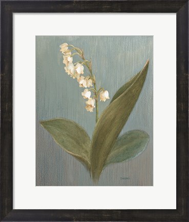 Framed May Lily of the Valley Green Print