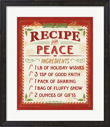Framed Holiday Recipe II Print