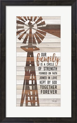 Framed Family Circle Windmill Print