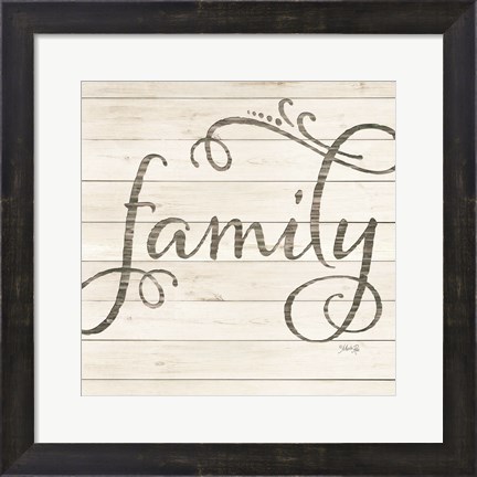Framed Simple Words - Family Print