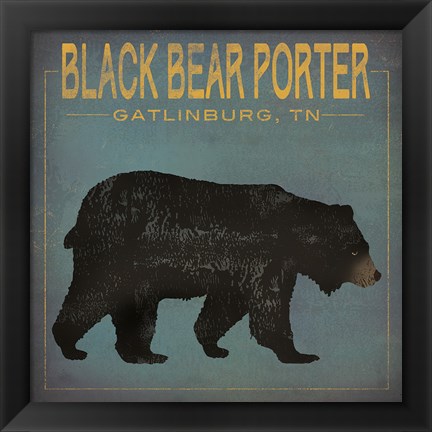 Framed Black Bear Porter Print