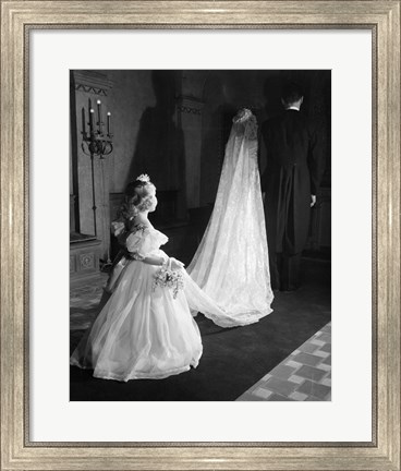 Framed 1950s Little Flower Girl Maid Of Honor Print