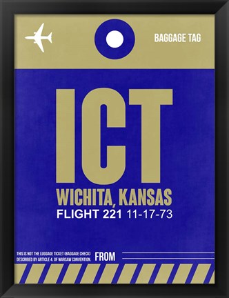 Framed ICT Wichita Luggage Tag II Print