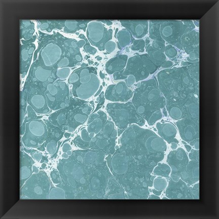 Framed Turquoise Marble VI Print