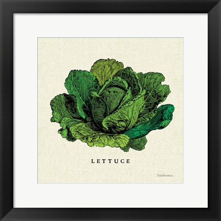Framed Linen Vegetable II v2 Print