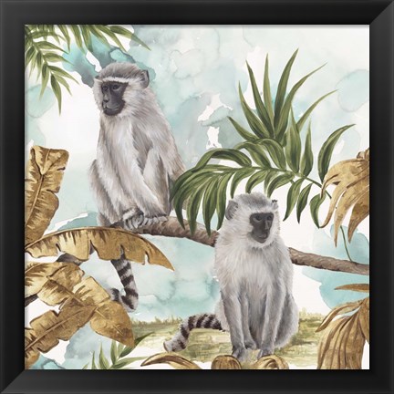 Framed Golden Monkeys Print