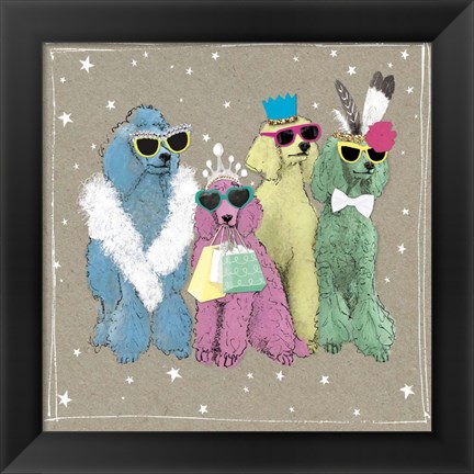 Framed Fancypants Wacky Dogs II Print