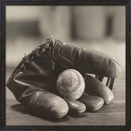 Framed Baseball Nostalgia I Print