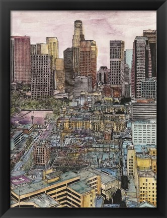 Framed US Cityscape-Los Angeles Print