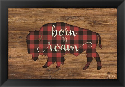 Framed Born to Roam Bison Print