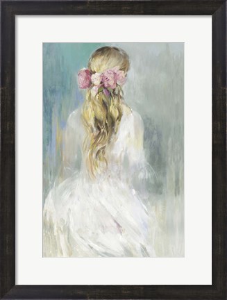 Framed Girl in White Dress Print