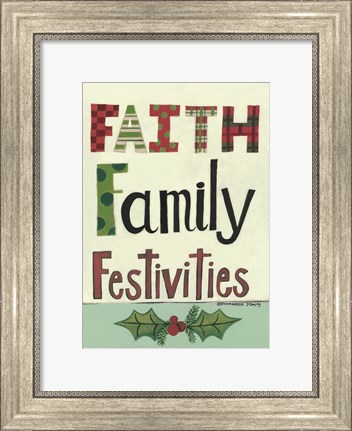 Framed Faith Family Festivities Print