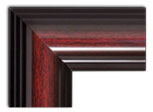 Dark Mahogany Rounded Step Front Framed Art