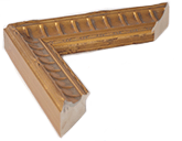 Gold Ornate Brass with Antique Finish Side View