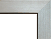 Grayson Modern Brushed Silver with Black Edges Front View