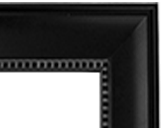 Mila Black Contemporary Scoop with Inner Edge Accent Front View