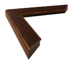 Julian Walnut Dark Brown with Antique Bronze Edges Side View