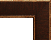 Julian Walnut Dark Brown with Antique Bronze Edges Front View