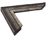 Contemporary Nickel Silver Distressed with Black Side View