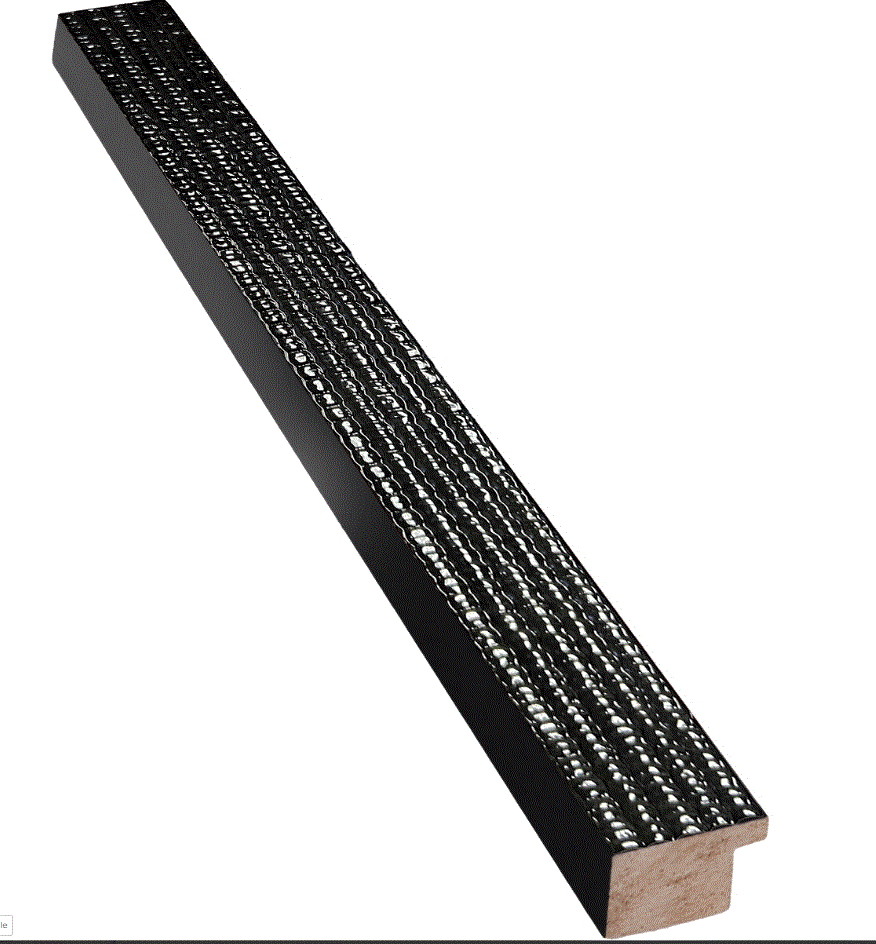 Sparkle Gloss Black Modern Flat Side View