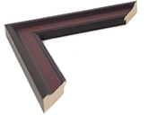 Traditional Mahogany Wood with Black Edges Side View