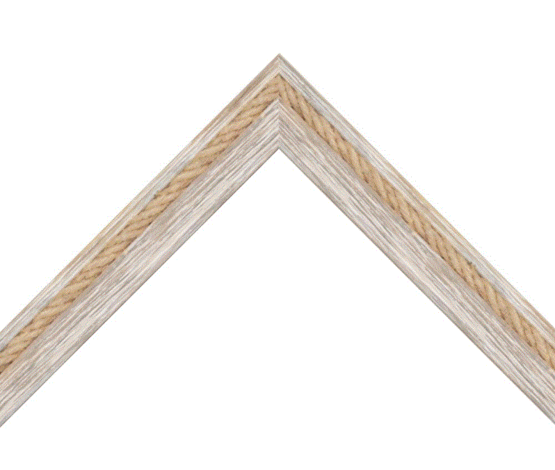 Rustic White Rope Lip Front View