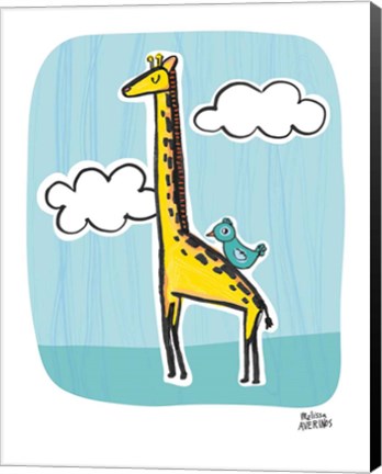 Framed Wild About You Giraffe Print