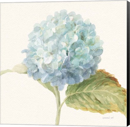 Framed Floursack Florals V - Blue Hydrangea Crop Print