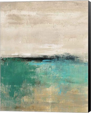 Framed Spring Valley II Teal Print
