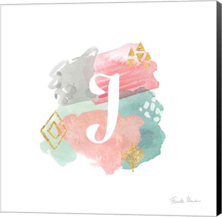 Framed Abstract Monogram J Print