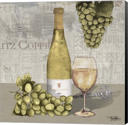 Framed Uncork Wine and Grapes II Print