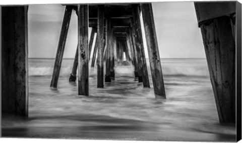 Framed Surf in Black &amp; White Print