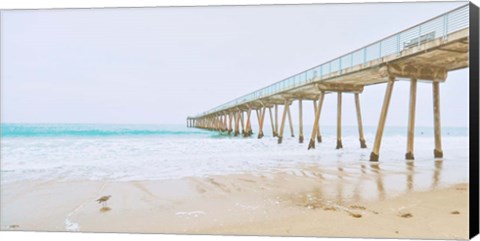 Framed Beach Pier View Print