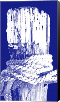 Framed Indigo Pier Panel III Print