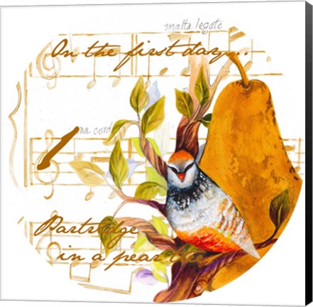 Framed Partridge in a Pear Tree Print