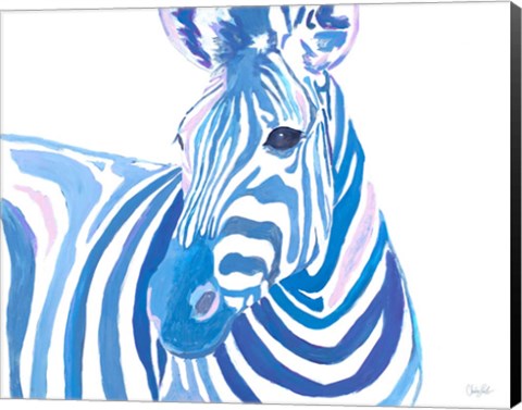 Framed Vibrant Zebra Print