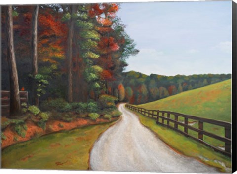 Framed Country Road I Print