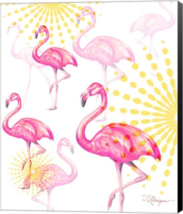 Framed Vision of Flamingos Print