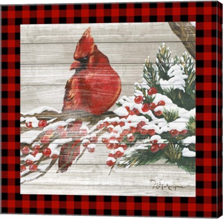 Framed Winter Red Bird III Print