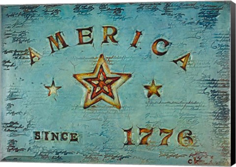 Framed America 1776 Print