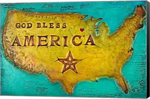 Framed God Bless America Print