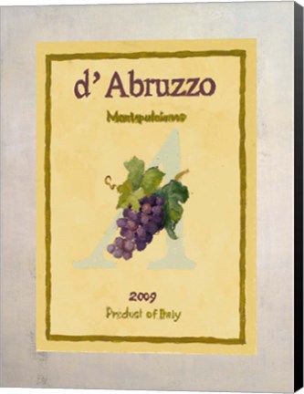 Framed Wine Label III Print