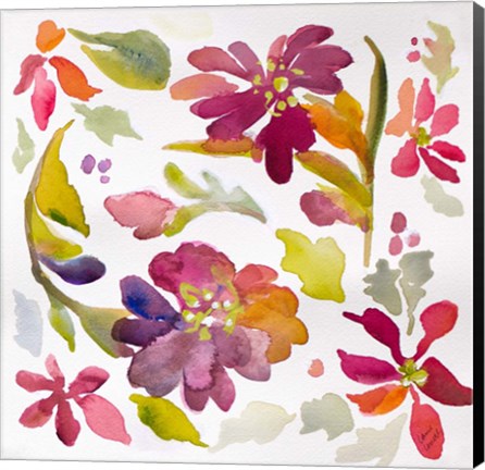 Framed Floral Party Print